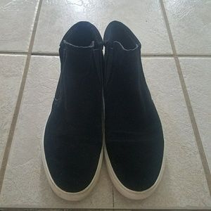 black suede kenneth cole hightop sneakers